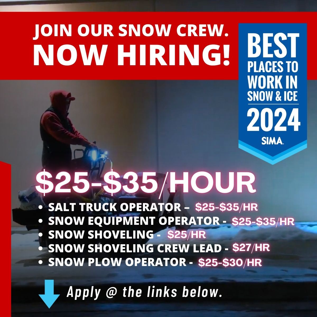 Now Hiring Winter Jobs, Snow Crew